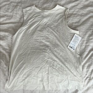 NWT LULULEMON ALL YOURS ORGANIC COTTON TANK, size XL, LIGHT IVORY